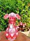 Fenton Limited Edition Handcrafted Cranberry Opalescent, Heart Optic Pattern #48