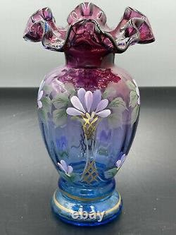 Fenton Mulberry Honor Collection Vase Limited Edition hand painted