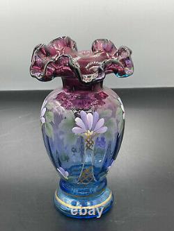 Fenton Mulberry Honor Collection Vase Limited Edition hand painted