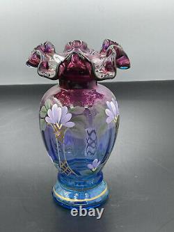 Fenton Mulberry Honor Collection Vase Limited Edition hand painted