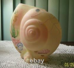 Fenton Nautillis Sea Shell Burmese Vase Frank Fenton Memorial Ltd. Ed. C. 2005