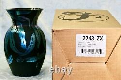 Fenton, Vase, Ebony Favrene Glass, Kelsey Murphy, Dragonflies, Limited Edition