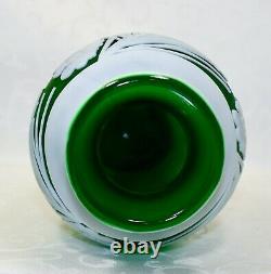 Fenton, Vase, Emerald Green Cameo Glass, Murphy / Bomkamp, Limited Edition