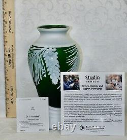 Fenton, Vase, Emerald Green Cameo Glass, Murphy / Bomkamp, Limited Edition