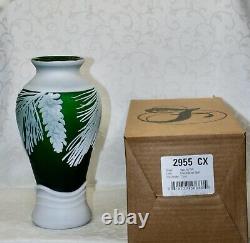 Fenton, Vase, Emerald Green Cameo Glass, Murphy / Bomkamp, Limited Edition