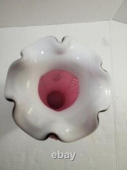 Fenton Wild Rose Berries Vase 11 Connoisseur limited edition signed