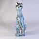 Fenton Art Glass Gift Shop Limited Edition Cat Hand Painted Signed By Artist