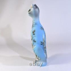 Fenton art glass gift shop limited edition cat hand painted signed by artist