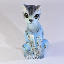 Fenton art glass gift shop limited edition cat hand painted signed by artist