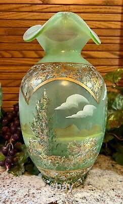 FentonHP GREEN OPALINE AFTER THE RAIN LE VASEQVC. 2006. #C26226. #22/1950