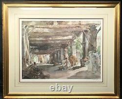 Framed Russell Flint Signed 1968 Limited Edition Gossip After Market Perigord