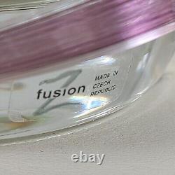 Fusion Z Art Glass Vase Modern Swirls Signed Scarborough Limited Edition Low #