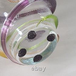 Fusion Z Art Glass Vase Modern Swirls Signed Scarborough Limited Edition Low #