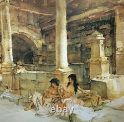 Gossip St Jeannet original framed Russell Flint Limited Edition print 1990