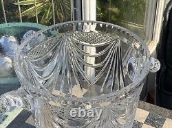 HUGE 11 Cristalleries De Lorraine Glass Crystal Ice Bucket Champagne Ltd Ed