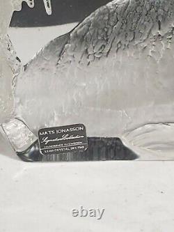 HUGE Mats Jonasson Glass Sculpture 1987 WALRUS Signed LIMITED EDITION #71/925