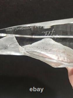 HUGE Mats Jonasson Glass Sculpture 1987 WALRUS Signed LIMITED EDITION #71/925