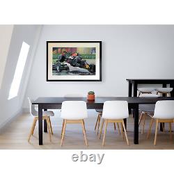 Hamilton & Verstappen F1 Crash Limited Edition Large Framed Giclee Print COA