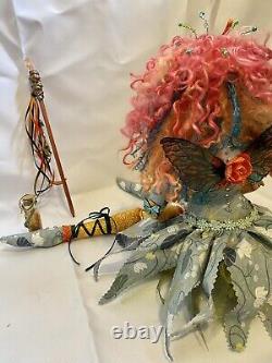 Handmade Art Textile Fairy Doll 23 inch, Collectable, Art Doll, OOAK