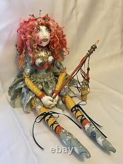 Handmade Art Textile Fairy Doll 23 inch, Collectable, Art Doll, OOAK