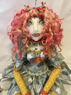 Handmade Art Textile Fairy Doll 23 inch, Collectable, Art Doll, OOAK