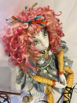 Handmade Art Textile Fairy Doll 23 inch, Collectable, Art Doll, OOAK