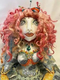 Handmade Art Textile Fairy Doll 23 inch, Collectable, Art Doll, OOAK