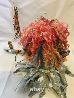 Handmade Art Textile Fairy Doll 23 inch, Collectable, Art Doll, OOAK