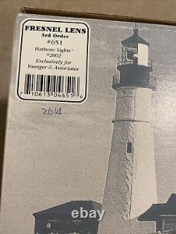 Harbour Lights Fresnel Lens 3rd Order Lighthouse Model #651 Limited Edition COA