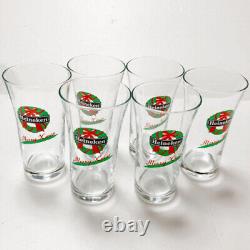 Heineken Christmas Glasses Set of 6 No BOX Beer limited edition cute Used item