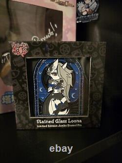 Helluva Boss Stained Glass Loona Limited Edition Jumbo Enamel Pin Vivziepop