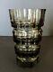 Hoffmann-moser Smoked Faceted Glass Vase Czechoslovakia 1930'sgorgeous