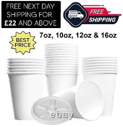 Insulated Foam Cups Disposable White Polystyrene Glass for Takeaway Hot Drink