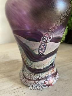 Iridescent Art Glass Studio Vase Jonathan Harris Limited Edition 100 Purple