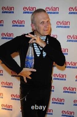 JEAN PAUL GAULTIER Limited Edition EVIAN Glass COLLECTABLE Bottle UNOPENED Water