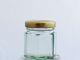 Jam Marmalade Honey Wedding Favour Mini Glass Hexagonal Jar 1.5oz 45ml With Lids