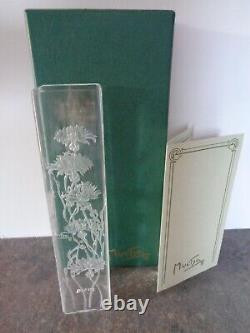 Jarmila Mucha Plockova limited edition engraved glass vase'Les Bleuets