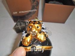 Jay Strongwater 2004 Panther Sparkling Sphere Ornament Limited Edition Hanging