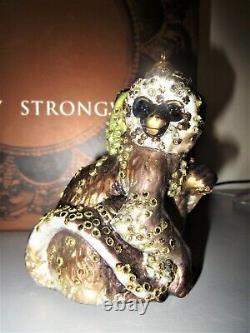 Jay Strongwater MONKEY Christmas Ornament NEW + Box LIMITED EDITION 3000 NIB