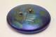 John Ditchfield Glasform Large Lily Pad Paperweight 2 Silver Frogs Labelled