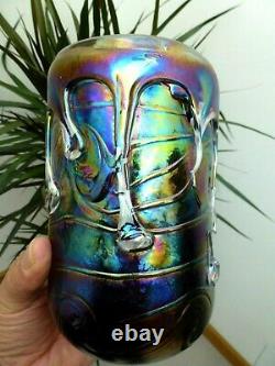John Ditchfield Glasform Lava Vase from the Unique Collection Signed Numbered