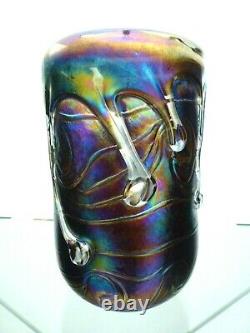 John Ditchfield Glasform Lava Vase from the Unique Collection Signed Numbered