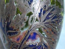 Jonathan Harris Limited Edition 5/50 2001'Foliage' Cameo Green Silver Art Glass