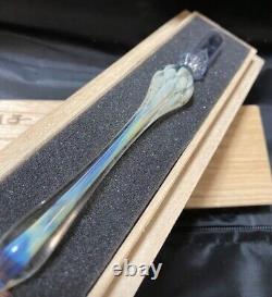 Kawanishi Glass dip Pen Rokka, snow white Japan Limited Edition Art Glass pen
