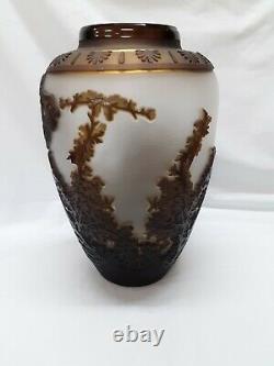 Kelsey Murphy Pilgrim Cameo Glass Sunset Giraffe 12 Vase Ltd Ed Signed/Dated