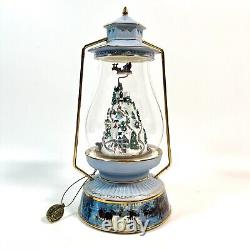 Kinkade Glass 24ct Gold Christmas Light Up Musical Lantern 2009 Limited Edition