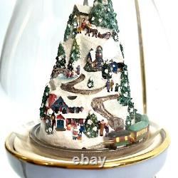 Kinkade Glass 24ct Gold Christmas Light Up Musical Lantern 2009 Limited Edition