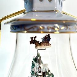 Kinkade Glass 24ct Gold Christmas Light Up Musical Lantern 2009 Limited Edition