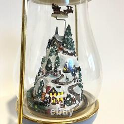 Kinkade Glass 24ct Gold Christmas Light Up Musical Lantern 2009 Limited Edition