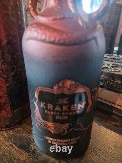 Kraken rum limited edition copper scar bottle and tin